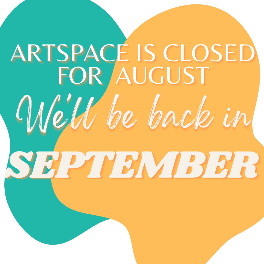 Artspace is taking a well deserved break for the month of August while we continue our hunt for our new Interim Director artspaceptbo.ca/jobs

See you back in Person September 10th for the opening of our new show!