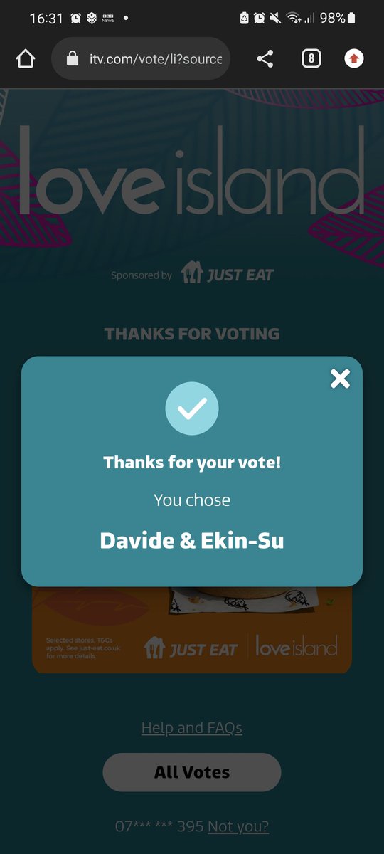 Haannnnahh123's tweet photo. The only acceptable answer for who you voted for #LoveIsland #ekinsu #ekinde #davide #DavideAndEkinSu https://t.co/uC1249eIl6