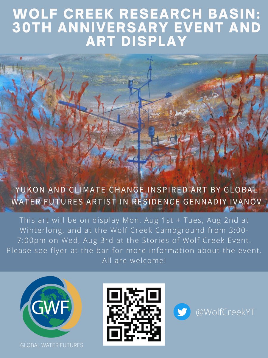 Wolf Creek Research Basin (@wolfcreekyt) on Twitter photo Come to <a href="/winterlongbeer/">winterlongbeer</a> today and tomorrow to enjoy great beer and view Yukon and climate change inspired art by <a href="/GWFutures/">Global Water Futures</a> Artist in Residence @IvanovGennadiy4 and to celebrate the 30th anniversary of Wolf Creek Research Basin! Come to <a href="/winterlongbeer/">winterlongbeer</a> today and tomorrow to enjoy great beer and view Yukon and climate change inspired art by <a href="/GWFutures/">Global Water Futures</a> Artist in Residence @IvanovGennadiy4 and to celebrate the 30th anniversary of Wolf Creek Research Basin!