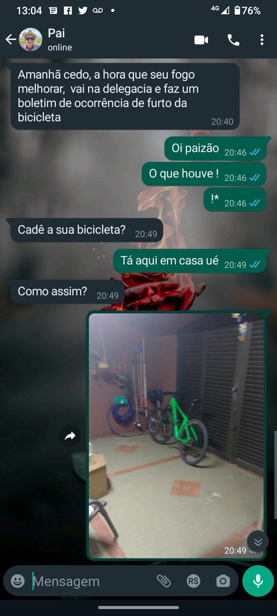 jpfelicio_'s tweet photo. Cheguei em casa ontem e liguei pro meu pai dizendo que tinham roubado minha bicicleta, a bicicleta estava ótima no quintal, não bebam https://t.co/mX2OWdB3oH