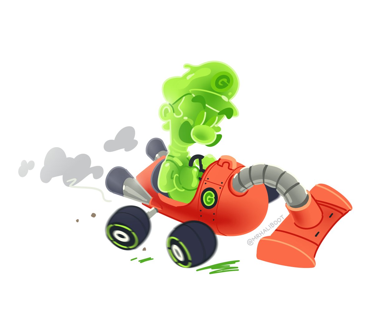 mrhaliboot's tweet photo. Goo-kart racing #gooigi #luigismansion3 #MarioKart #MarioKart8Deluxe #nintendo https://t.co/m7LlXDBJP7