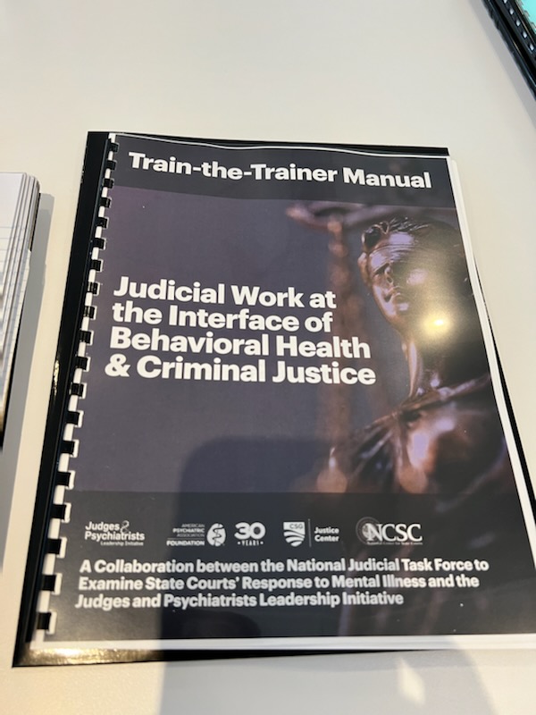 PsychFoundation's tweet photo. APA Foundation hosts the #Judges & #Psychiatrists Leadership Initiative (#JPLI) Forum: “Judicial Work at the Interface of Criminal Justice & Behavioral Health” at our DC HQ with @CSGJC
#MentalHealthMonday
#SMIisNotaCrime https://t.co/q74NkE6RJ1