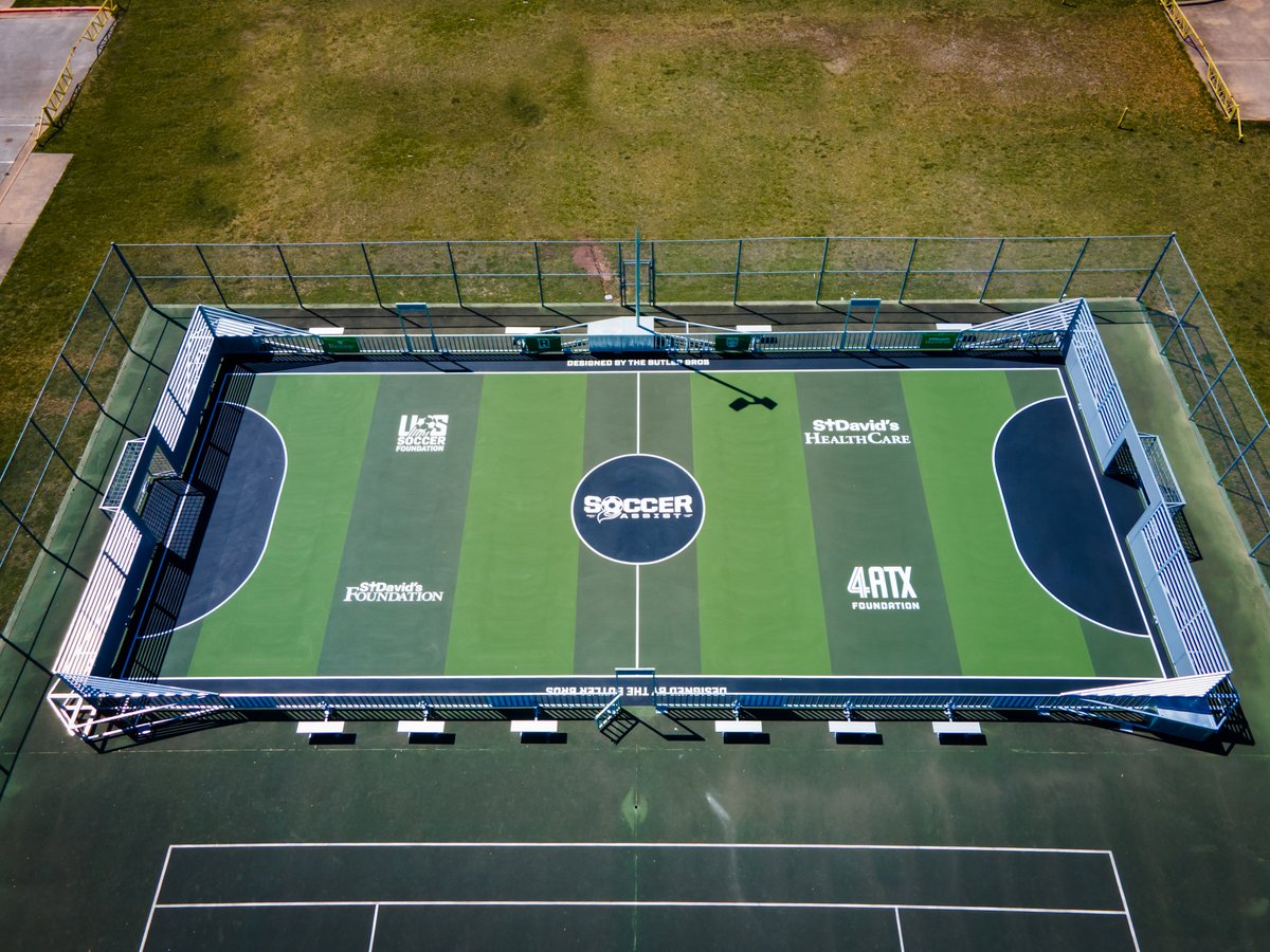 MuscoLighting's tweet photo. The sky is the limit when surfacing our Mini-Pitch System™. We have used acrylic, turf, sports tiles, and even recycled tennis shoes! Learn how you can bring a Mini-Pitch System to your area: https://t.co/mQhlZXJ78v. https://t.co/Uq9bm1UYWF