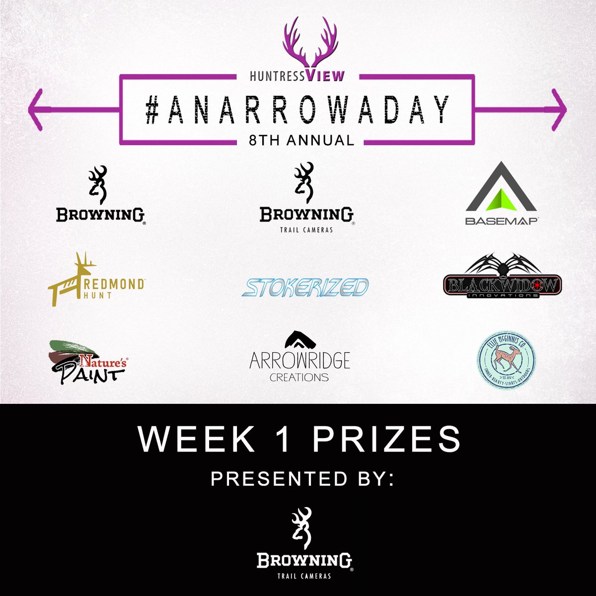 HuntressView's tweet photo. Our 8th Annual #AnArrowADay Challenge and Giveaway, presented by @BrowningCams is happening NOW! Head over to our Facebook or Instagram page for the details and to enter! https://t.co/wXKs3ZqVXR