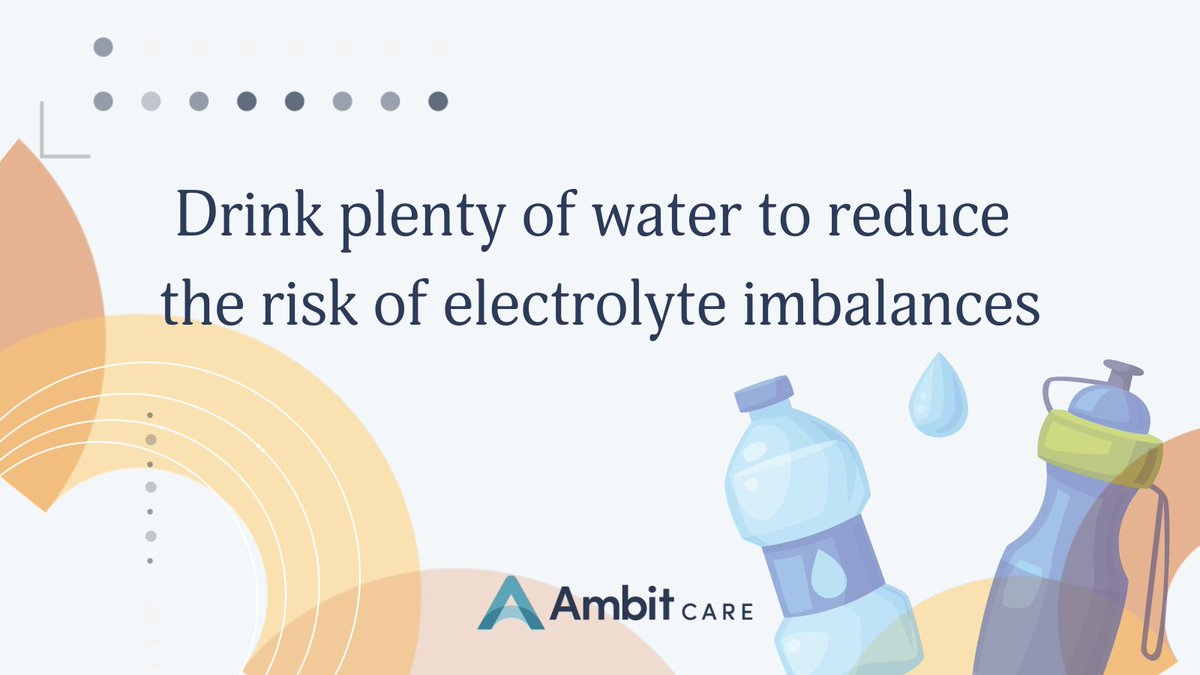 AmbitCare's tweet photo. As we sweat, we also lose sodium. Our brains need sodium to balance electrical activity. A change in the brain’s electrical activity can lead to seizures. So, hydrate, hydrate, hydrate! #seizureawareness #seizurefirstaid #wellnessmonth https://t.co/yorY9CkoBP