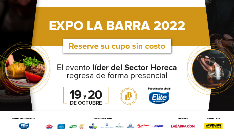 🔴🗓️ Regresa #ExpoLaBarra‌2022, el evento más importante de capacitación y actualización del sector Horeca.

📍 Fecha: 19 y 20 de octubre 🗓️
📍 Lugar: Centro de Experiencias Zula 🏢
🔗 Agéndese e inscríbase aquí 👉🏻 bit.ly/3Q9cgLZ
