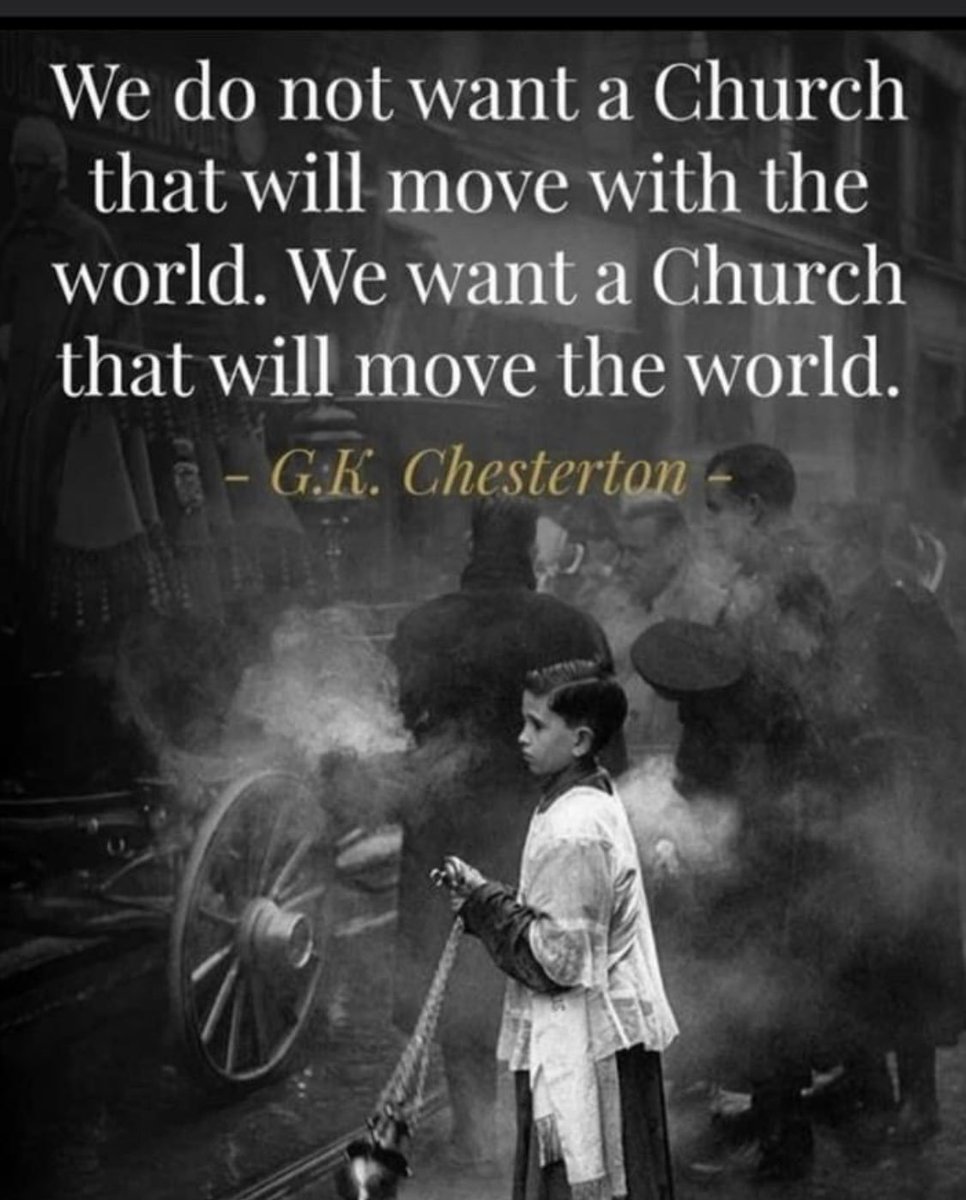 PhilosoCatholic's tweet photo. Amen! Not only do we want a Church that moves the world, the world NEEDS the Church to move the world. The Church has what the world needs, though rarely what the world wants, so learn your faith, live your faith, and share your faith! #CatholicChurch https://t.co/e46qSyF8DS