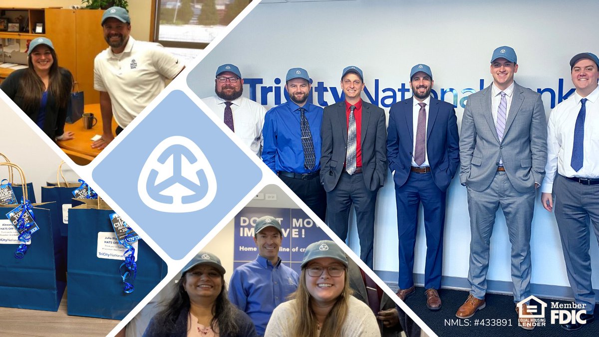 TriCityNatBank's tweet photo. Hats off to our award-winning team! Tri City was voted Milwaukee’s Best Bank and Best Mortgage Lending Company. To celebrate, every member of our team received a hat! 🧢 

Member FDIC. Equal Opportunity Employer. Equal Housing Lender. NMLS: #433891 https://t.co/FpLiEBSgCF