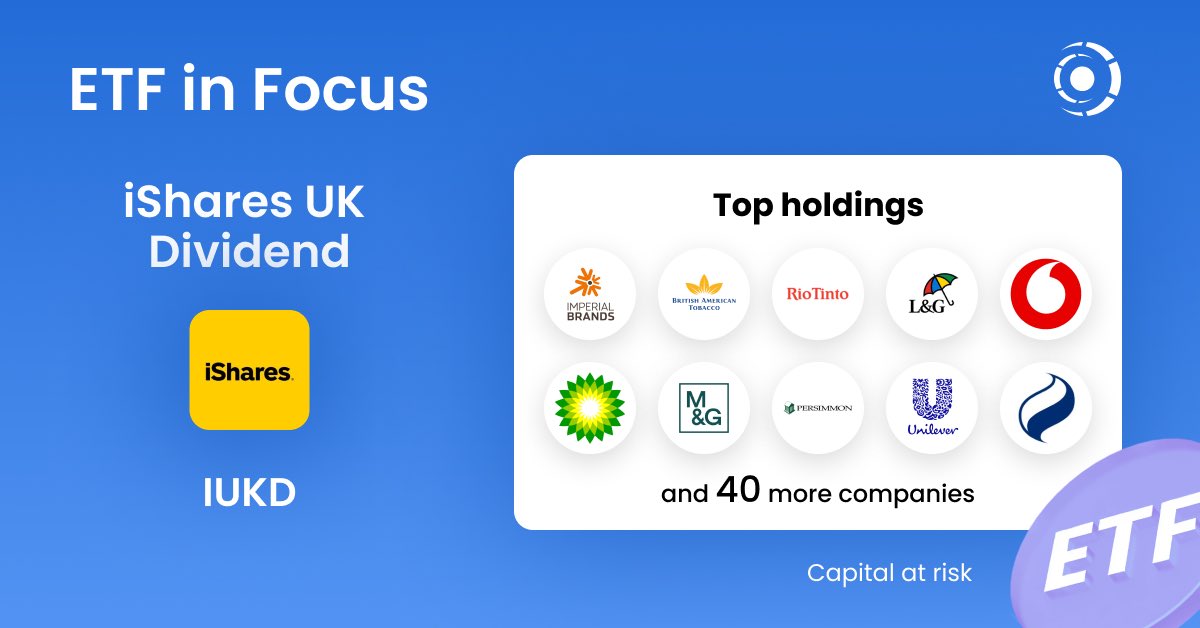 #ETF in Focus… iShares UK Dividend, #investing in high-dividend shares of 50 well-known UK companies. Find out more >> community.investengine.com/t/weekly-etf-i…

Capital at risk