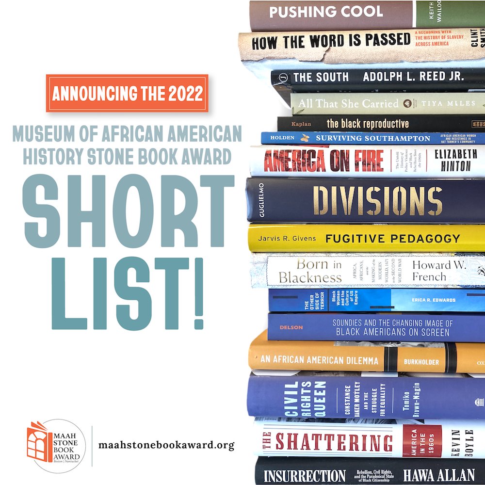 soundiesbook's tweet photo. Excited to report that my book, "Soundies and the Changing Image of Black Americans on Screen: One Dime at a Time" made the 2022 @MAAHStoneBook shortlist. Honored to be among these 16 outstanding titles. @MAAHMuseum #maahstone2022shortlist #africanamericanhistory #americanhistory https://t.co/IRg8R88n0a