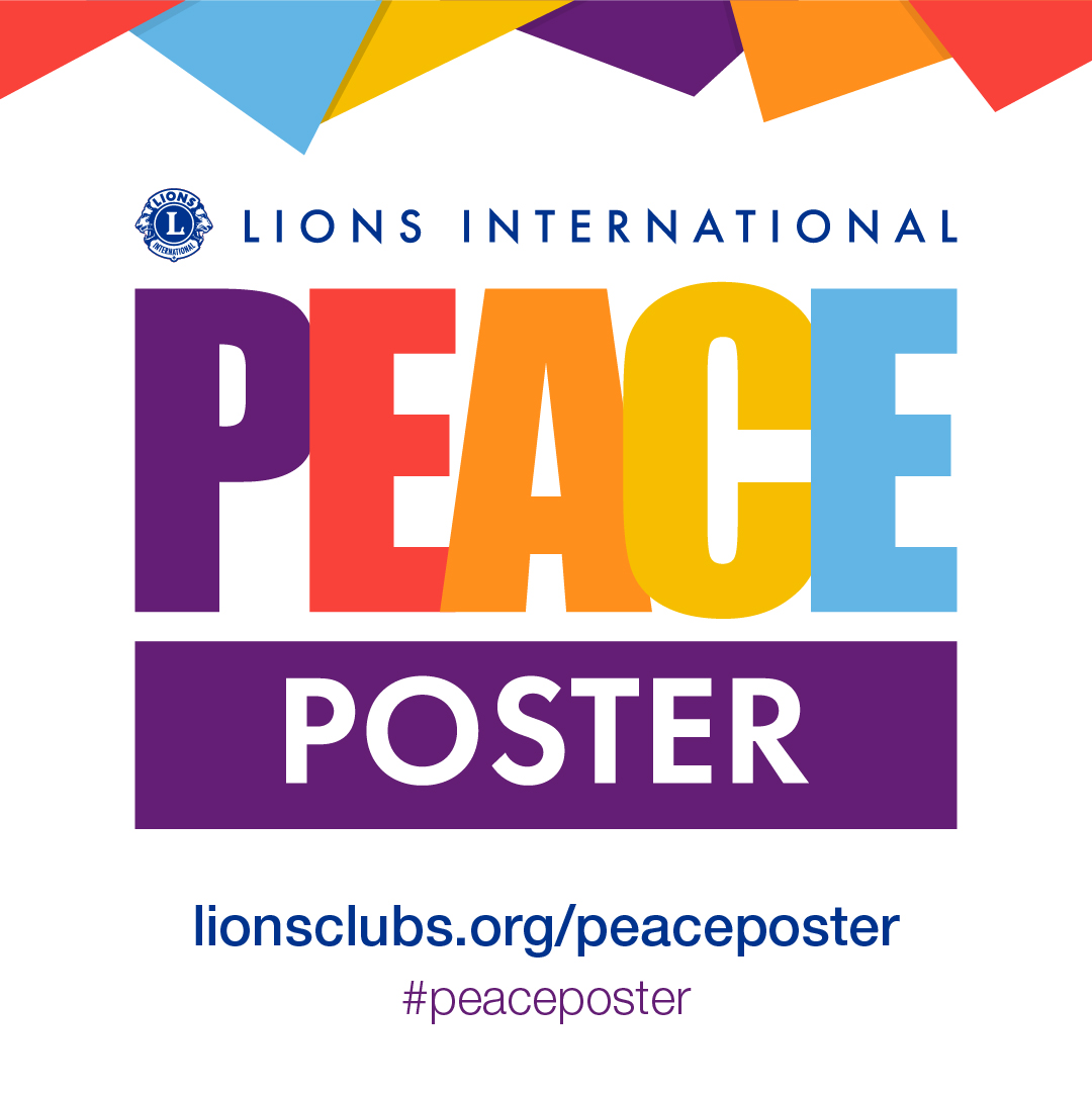 Lions, make a difference in your community by sponsoring a #PeacePoster Contest. Give children the opportunity to express their visions of peace. Peace Poster Contest kits are required to sponsor a contest and are available until October 1: bit.ly/3vqD96k ☮️ 🎨 🦁