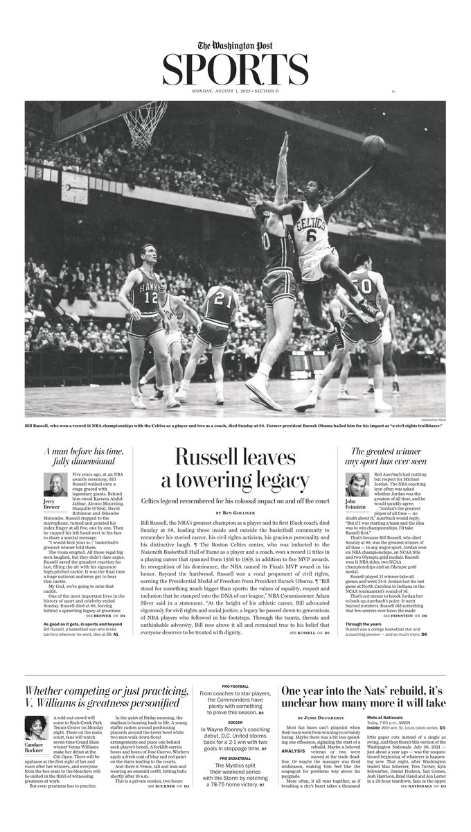 JasonMurray117's tweet photo. Lots of good stuff to read on Bill Russell: 

From @JerryBrewer 
https://t.co/8FlquIwyNe

From @BenGolliver 
https://t.co/iVyMUKcUQf

From @JFeinsteinBooks
https://t.co/zcW7peOrXG

From @BenGolliver 
https://t.co/hCRwspTtp5

From @CindyBoren 
https://t.co/RmkCJ5s85u https://t.co/w3uqhcz5Qs