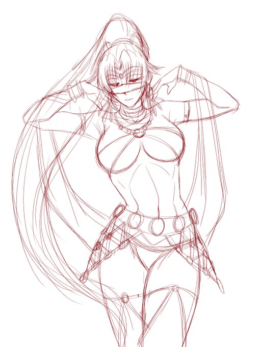 同じキャラを手癖で延々描いても上手くならんなーとか考えて、しばらく描くの封印しようかと思ったサーシャだけど、やっぱ無理ー描くー 