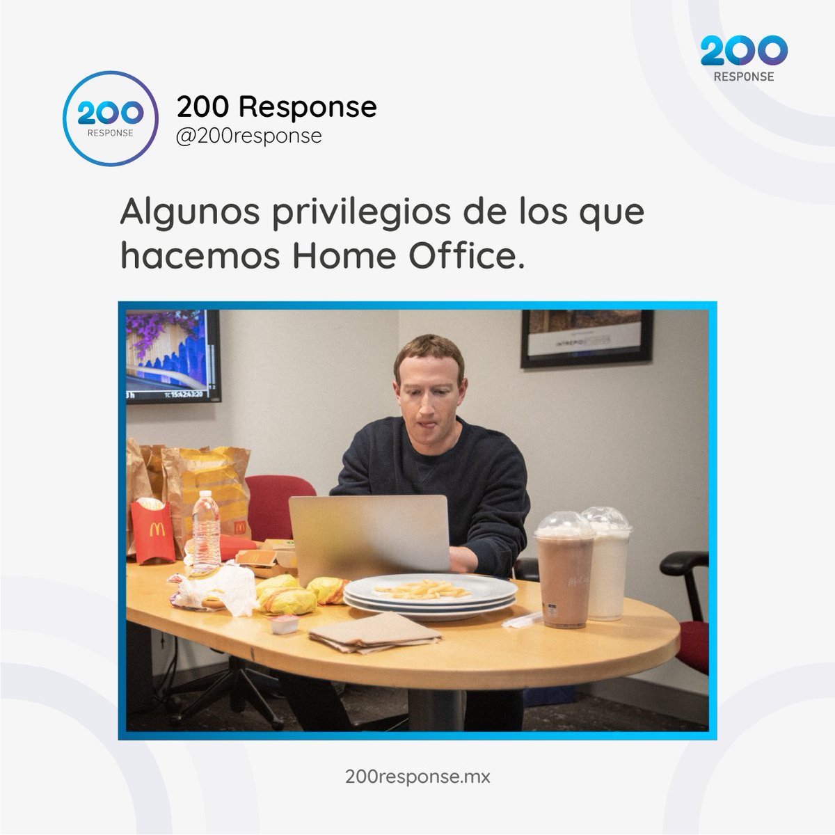 200Response's tweet image. 😁Algunos privilegios de los que hacemos #homeoffice.  😍

#200Response #DigitalSolution