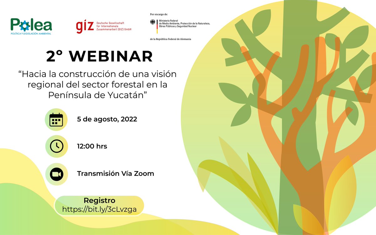 PoleaAC's tweet photo. 🟠 ¡Aparta la fecha!

@PoleaAC y la @GIZMexico invitan al 2° Webinar “Hacia la construcción de una visión regional del #SectorForestal🌳 en la Península de Yucatán” 

🗓 Viernes 5 de agosto.
🕢 12 hrs.
👉💻 REGISTRO: https://t.co/l1WQA7i0HA

@semaqroo @SDSYucatan @SEMABICCE https://t.co/zstpmkuMeZ