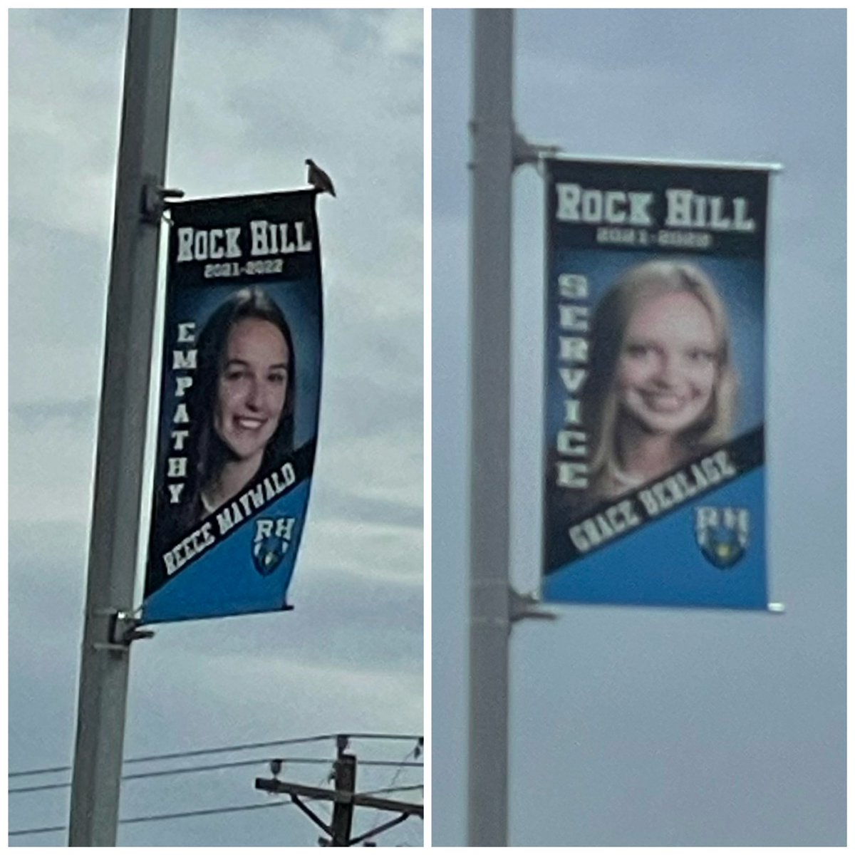 Nothing makes a program more proud than this moment when you roll up to start of the next school year and you have two great women <a href="/reece_may24/">Reece M.</a> &amp; <a href="/GraceBerlage/">grace berlage</a> representing core values at Rock Hill! Good luck to all of our2️⃣0️⃣2️⃣2️⃣ grads, returning students and incoming freshmen💙