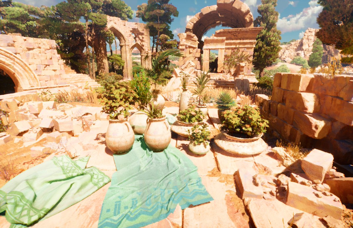 ali3ser's tweet photo. recreating the pots with plants from an earlier rytma sketch i did #gamedev https://t.co/olkbPqdwG8