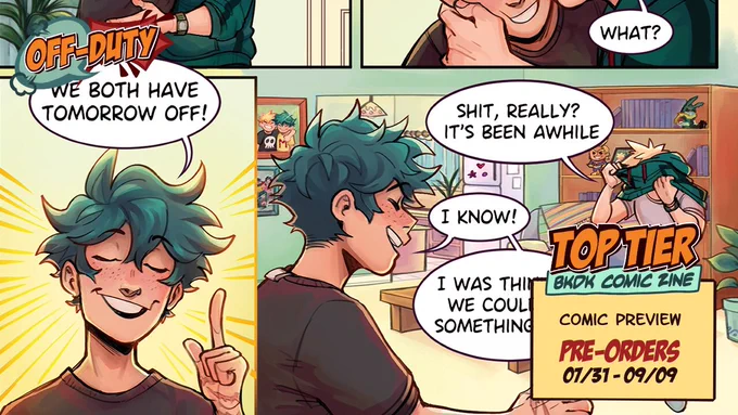 my preview for @bkdkcomiczine !

This zine was an absolute blast to work on, and I'm so excited for everyone to see the hard work we've all put into it !

preorders are open here !! 
https://t.co/jWJAnc3gII 