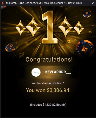 mrkmt1397's tweet photo. @partypoker  
Biggest cash to date! Absolutely buzzing! Watching streams really does help! Thanks @MattStaplesPKR @jaimestaples @courtiebee https://t.co/t2FhNjJYke