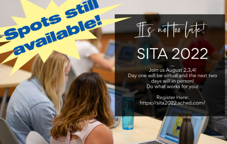 It is not too late!  There are still spots available for the Summer Institute of Technology at St. Norbert.  
Tomorrow will be virtual sessions to attend from the comfort of your home or cabin. 
Wednesday and Thursday are in person at St. Norbert's beautiful campus!