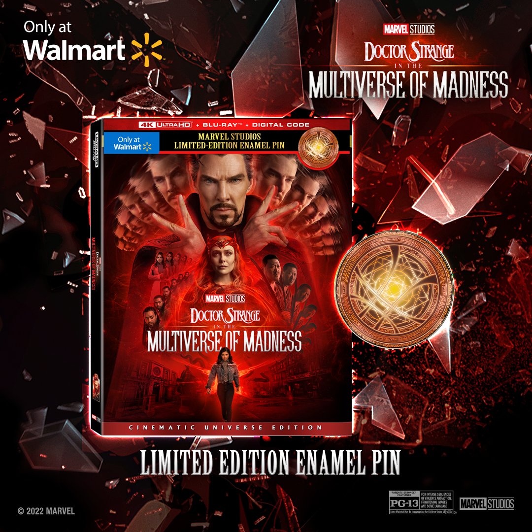DrStrange's tweet photo. Return to the Madness over and over again. Marvel Studios' Doctor Strange in the Multiverse of Madness is now on Blu-ray &amp; Digital, with exclusive bonus content &amp; more. https://t.co/AWgHxAaKOJ https://t.co/srje3FTt2h