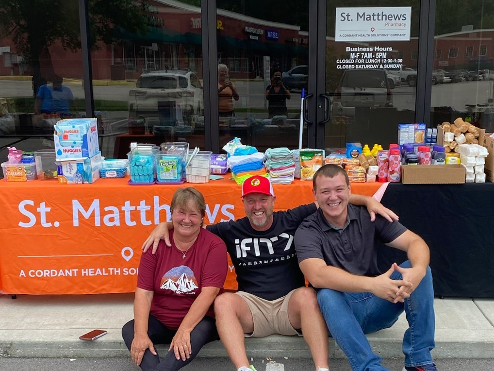 StMatthewsRx's tweet photo. Thank you to our @StMatthewsRx and @CordantHS  team members who are helping community members affected by the eastern Kentucky floods. For patients needing emergency refills of medication, please call our pharmacy in Hazard at 606-225-8120 and our team can help. https://t.co/Z3gutV4Z9M