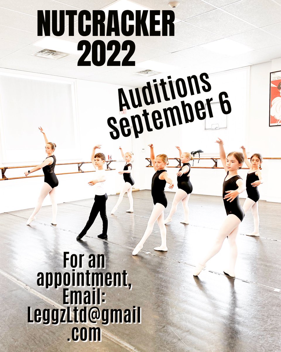 LeggzLtd's tweet photo. It’s NUTCRACKER AUDITION TIME!
Email to reserve your place for this years audition: LeggzLtd@gmail.com
Performances are December 1-4 @madisontheatrervc
With @southshoresymphony
#audition #nutcracker #nutcrackerballet #nutcrackerauditions #ballet #balletaudition https://t.co/sJYfNj5qvr