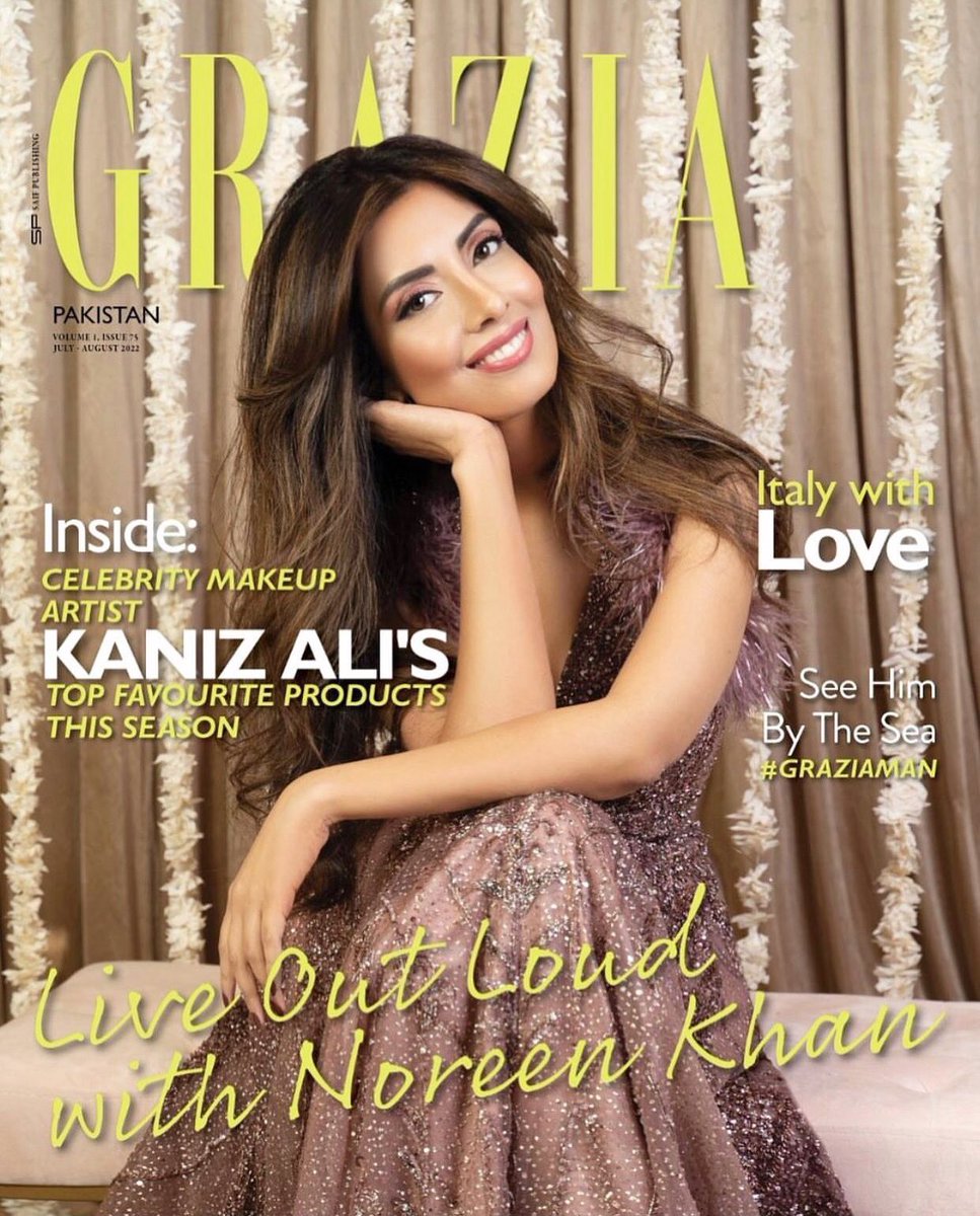 This is super exciting, I’m on the cover of GRAZIA PAKISTAN!! Really chuffed to be featured and a huge thanks to @KANIZMAKEUP for the creative direction, make up and styling and @ZahraaSaifullah 💚