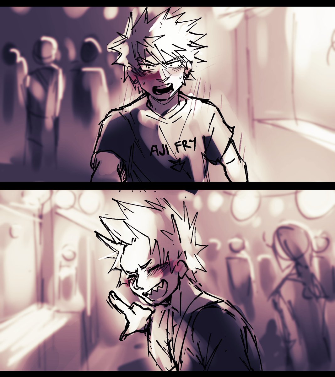 scxrkat_'s tweet photo. "Hey! no pullin my arm!!" #kiribaku https://t.co/Qlb3TiRj7e
