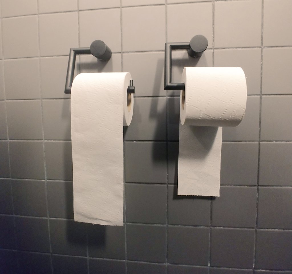 ❓Over or under? 

🤌 Many fierce debates are being held over toilet roll orientation preferences 🧻 

⏩ So nice to see that our <a href="/WeWork/">WeWork</a> office serves both sides of the aisle. A grand gesture for mutual understanding in these divisive time!

#toiletpaperorientation
<a href="/TPOForg/">Toilet Paper Orientation Foundation</a>