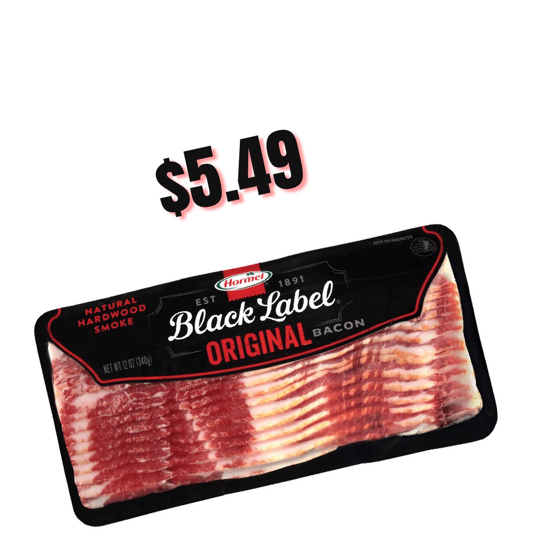 StarSuperMarket's tweet photo. Hormel Black Label 🥓
1lb Pack $5.49 ✨✨ 

#starmarket #shoplocal #bacon https://t.co/Syu6NNOP53
