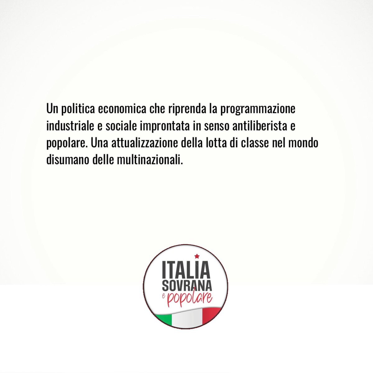 christian_fsi's tweet photo. Il #ProgrammaPolitico di #ItaliaSovranaePopolare [8/8]

PROGRAMMAZIONE ECONOMICA DI STATO https://t.co/m8dg7QCzqM