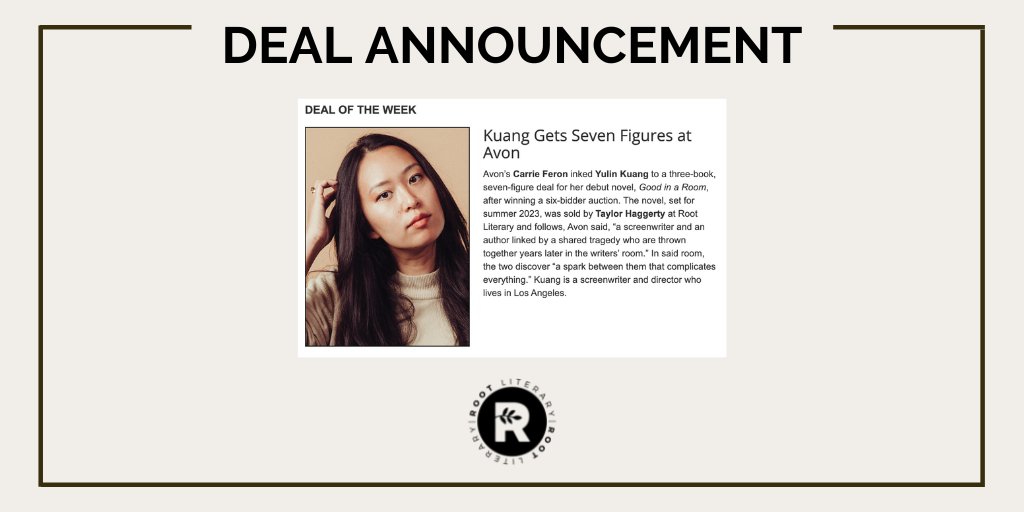 Deal announcement: GOOD IN A ROOM by @YulinKuang! 😍