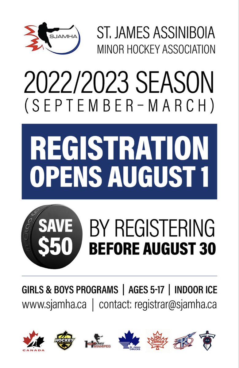 Hockey registration is now open! 🏒

#SJAMHA