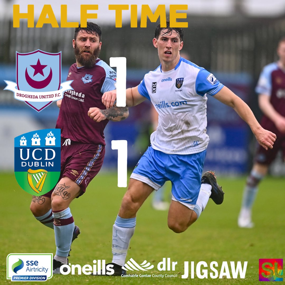 UCDAFC's tweet photo. HALF TIME | Tommy Lonergan levels it just before half time with his third of the weekend after great work from Dara Keane! π΅β½οΈ #COYBIB https://t.co/kh2R7psNBd