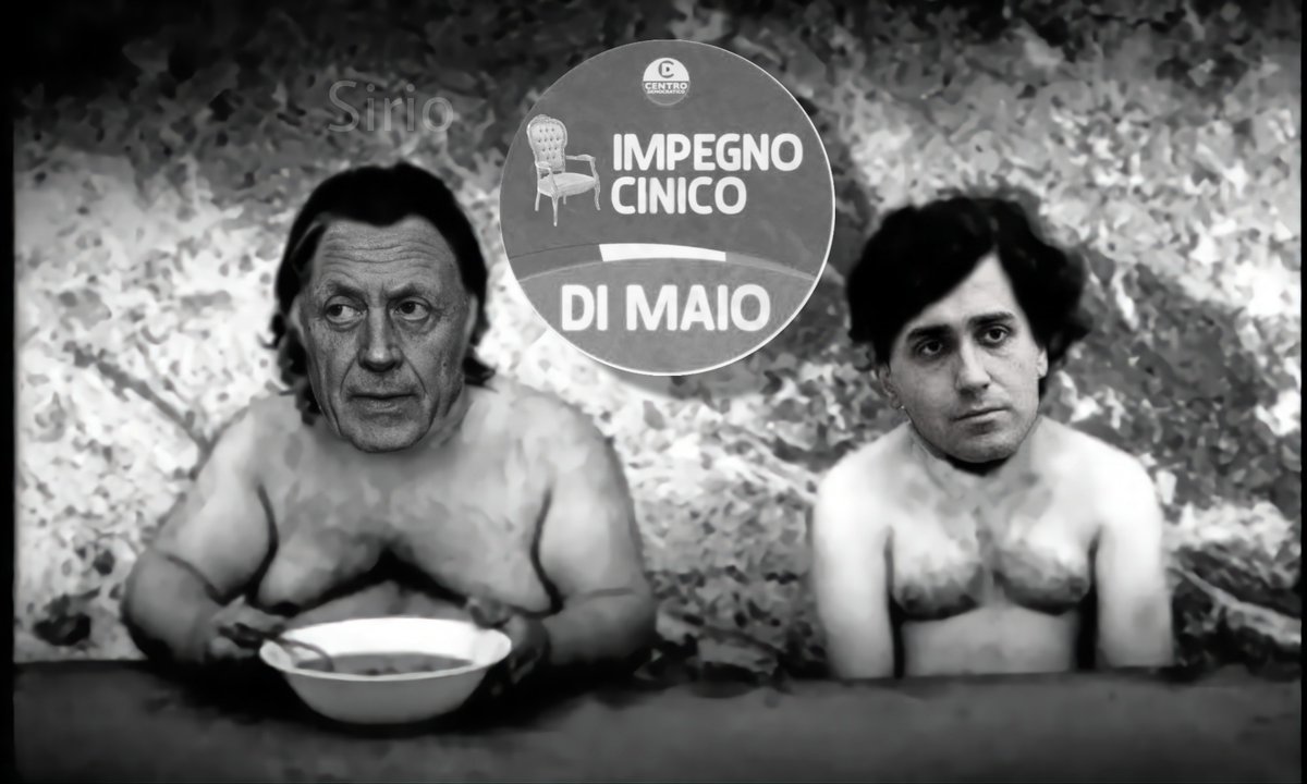 siriomerenda's tweet image. Tabacci e Di Maio presentano il nuovo simbolo di "impegno cinico"...
"siamo davvero pietosi...certamente... prot"...
#DiMaio #Tabacci #Giggino  #gigginoacartelletta