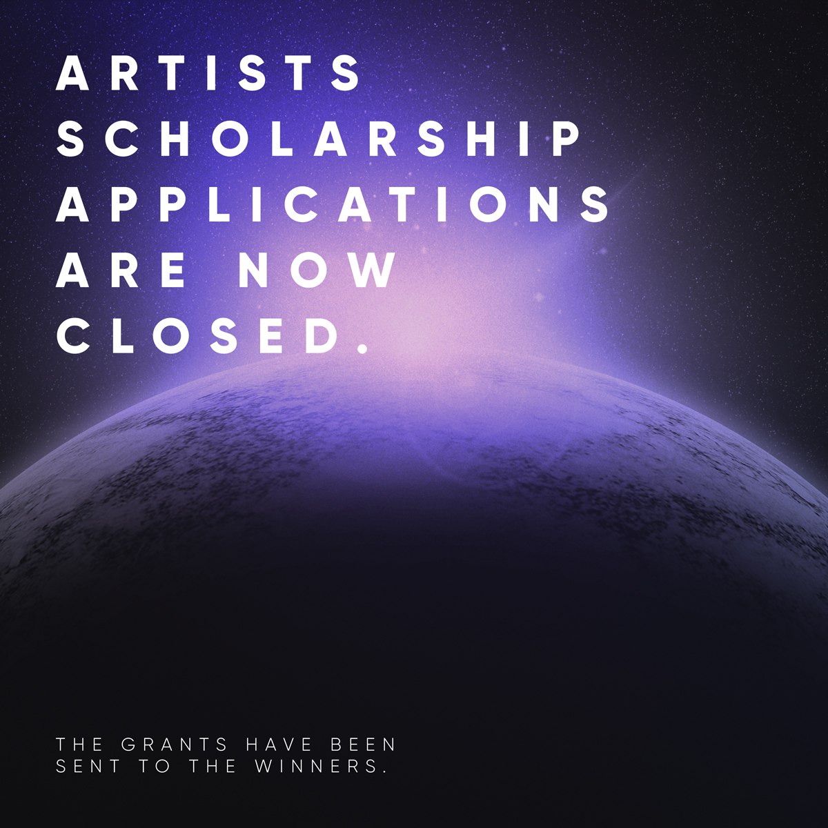 We are proud to announce that Apollo42 Artists Scholarship Winners were chosen! 

This time we received more than 100 applications and gave the winners grants to help them achieve their goals. 

Congratulations all! And welcome to Apollo42! 🚀🪐✨