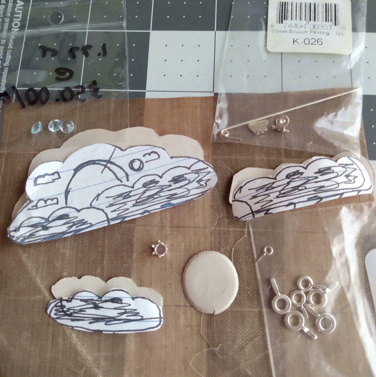 MetalClayToday's tweet photo. #MakerMonday This Sunshine brooch project by Tes Shea in our Fall 2021 edition is a great project to help you work on your paper mock-ups and planning skills!  The finished piece was on the cover of the edition if you are curious. 
#MCT #MetalClayToday #metalclay #stepbystep https://t.co/0bA36kgmA5