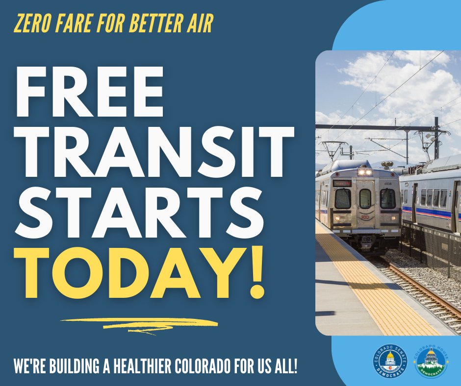 Our Zero Fare for Better Air program will help further our climate goals while giving Colorado families cleaner, healthier air to breathe. Offering free transit will also save Coloradans money at a time when pandemic-induced inflation remains high. rtd-denver.com/zerofare