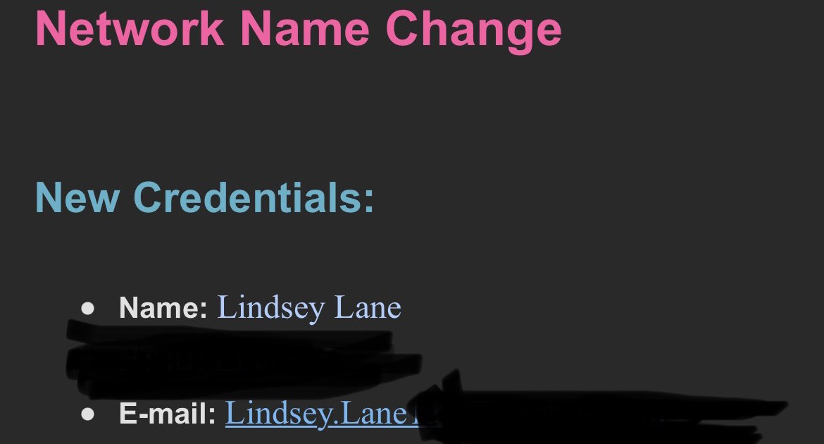 And 3 months before her 15th T-Day, she received a new NTID and e-mail address that will take her another 15 years to remember 😂😍