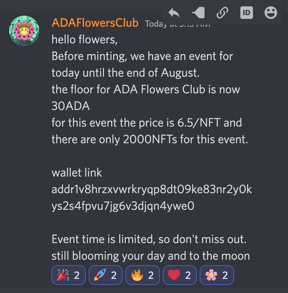 ADA Flowers Club - CNFT tweet media