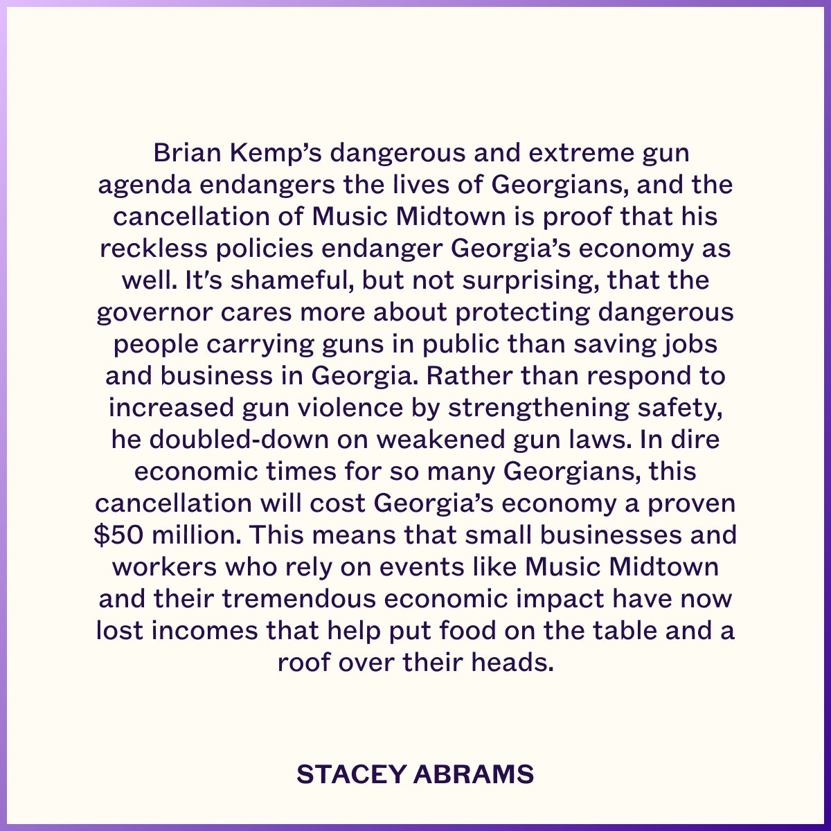 Stacey Abrams tweet media
