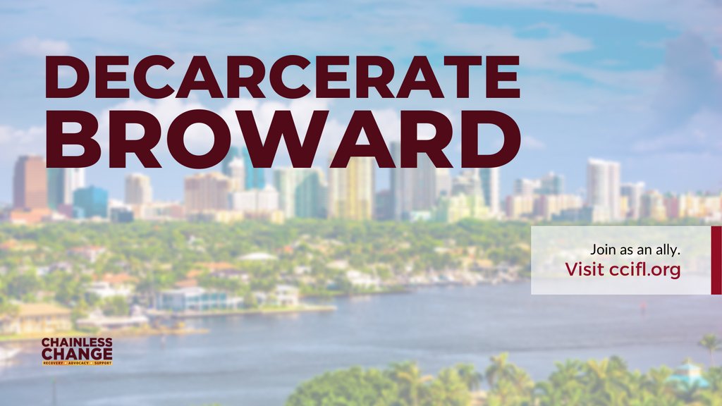 ChainlessChange's tweet image. In the spring of 2020, the Decarcerate Broward Coalition was formed with the purpose of creating strategies that increase alternatives to incarceration in Broward County, FL.