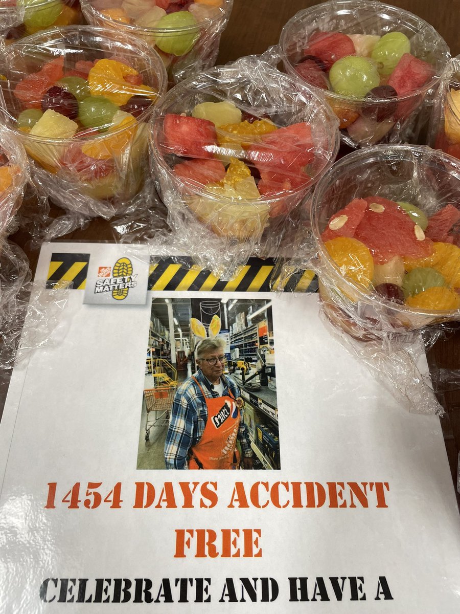 1454 days accident free!  Celebrating with Miki and her homemade fruit cups. #30daycountdown