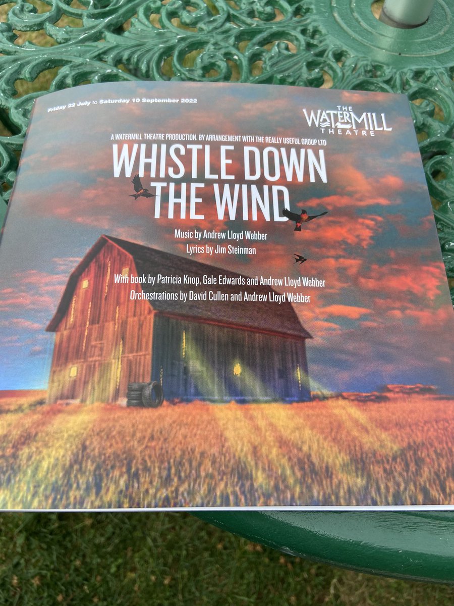 Wow! #WhistleDownTheWind @WatermillTh was brilliant. @TJG_UK I loved how the score was stripped back. Beautiful, moving, gripping. Phenomenal choreography throughout. Excellent ensemble work. Great kids too. @lydia__white is a star. I can’t wait to see what she does next.