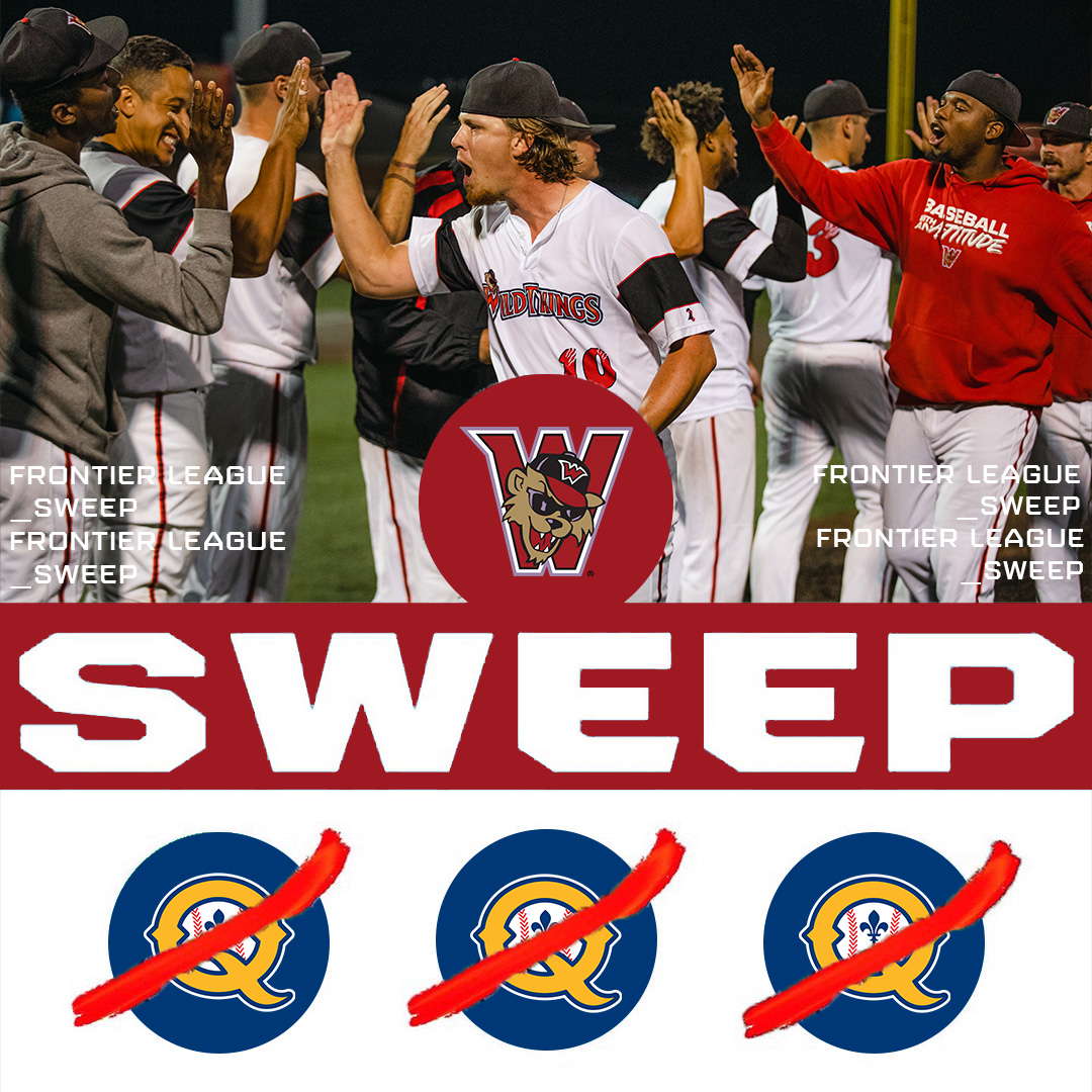 Washington Wild Things (@washwildthings) on Twitter photo Let's check in on the last 4 sets:
▪️ Series win @ Evansville (37-28)
▪️ Series win @ Trois-Rivières (36-30)
▪️ Series win @ Ottawa (40-27)
▪️ Sweep of Québec (45-21)
Wasn't the last-place teams though, so <a href="/FLProBaseball/">Frontier League</a> we took things into our own hands 👇 #WeMakeForeverFans Let's check in on the last 4 sets:
▪️ Series win @ Evansville (37-28)
▪️ Series win @ Trois-Rivières (36-30)
▪️ Series win @ Ottawa (40-27)
▪️ Sweep of Québec (45-21)
Wasn't the last-place teams though, so <a href="/FLProBaseball/">Frontier League</a> we took things into our own hands 👇 #WeMakeForeverFans