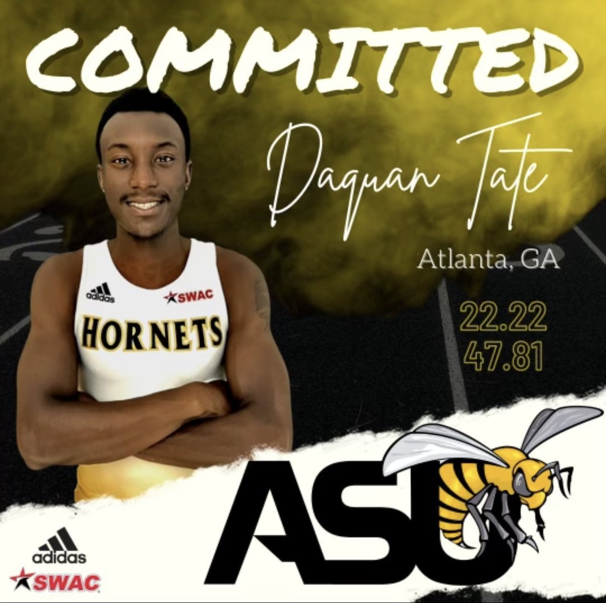 Welcome to Hornet Nation ‼️

Daquan Tate has officially signed with the Hornets 

#SWARMAS1