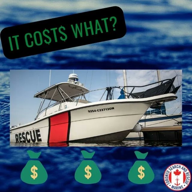 #TSAR receives no support from the Provincial government  &amp; limited support from the Canadian Coast Guard Auxiliary. Our success relies upon people like you, who can gather corporate and individual donations. This week we're highlighting just how costly running @torontosar is.