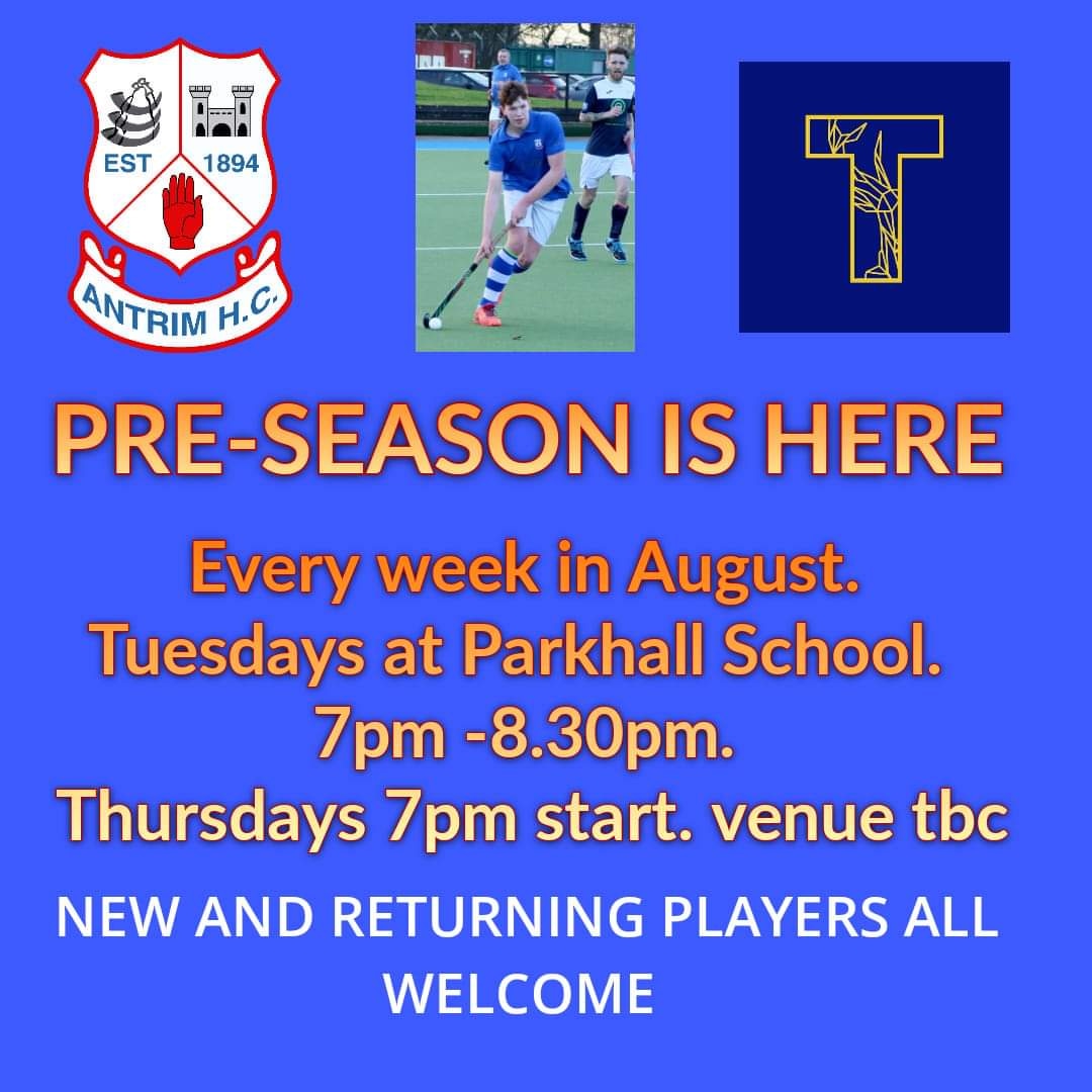 Men's pre-season starts this Tuesday 2nd August 7.00pm start at Parkhall College.  Dust off the kit, get the trainers on and get yourself down.