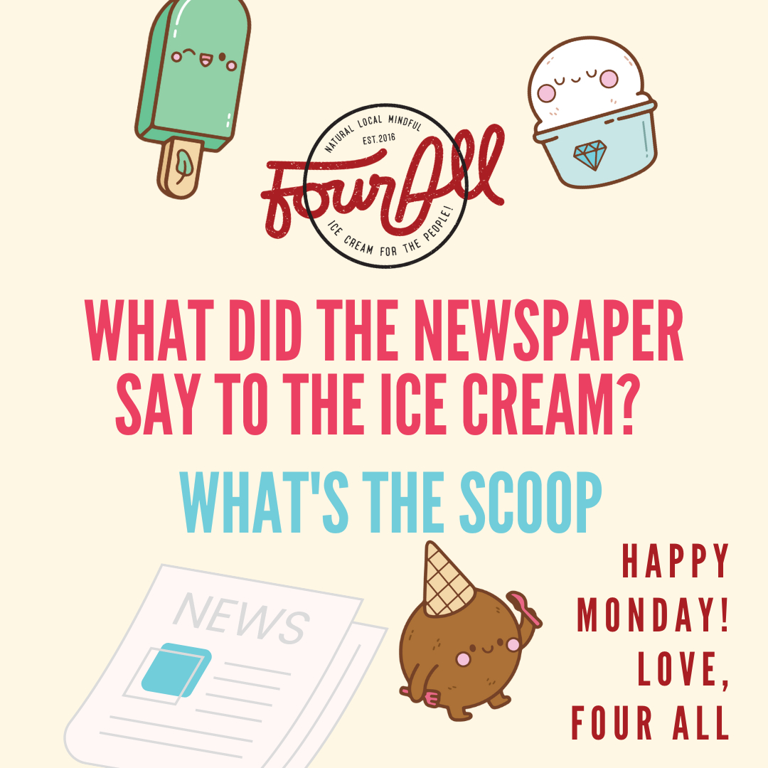 fourallicecream's tweet photo. Happy long weekend folx! How’s your holiday Monday been?🥰🎉

#fourallicecream #icecreamlover #motivationalmonday #motivationalquotes #quotesofinstagram #mondaymood #fourallscoopshop #fourall #icecream  #motivationmonday #mondayinspo https://t.co/HigXo2S2mJ